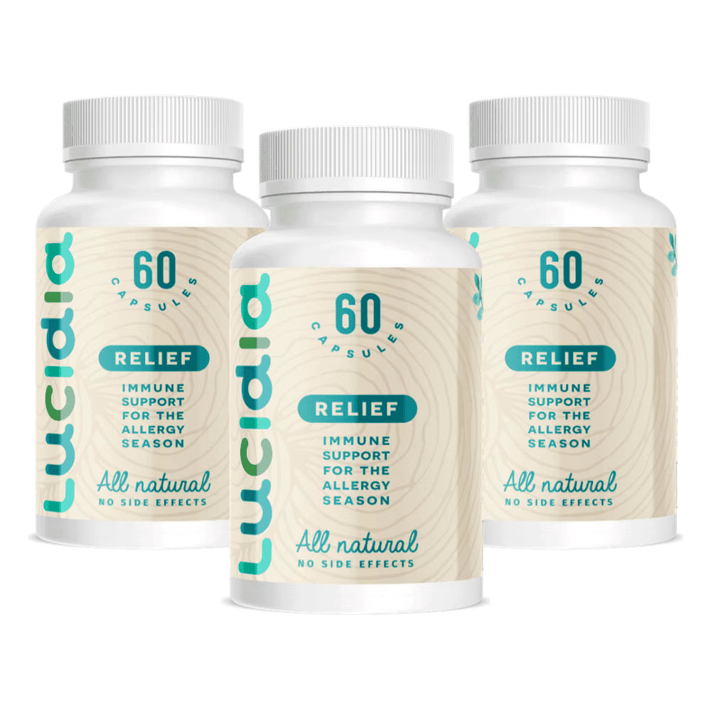 Lucidia 3-pack bundle - three bottles of natural allergy relief