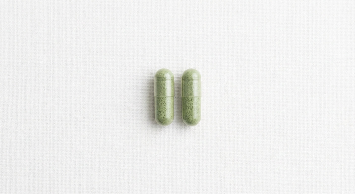 Daily dose of Lucidia — two capsules as the recommended serving for cellular defense and immune optimization